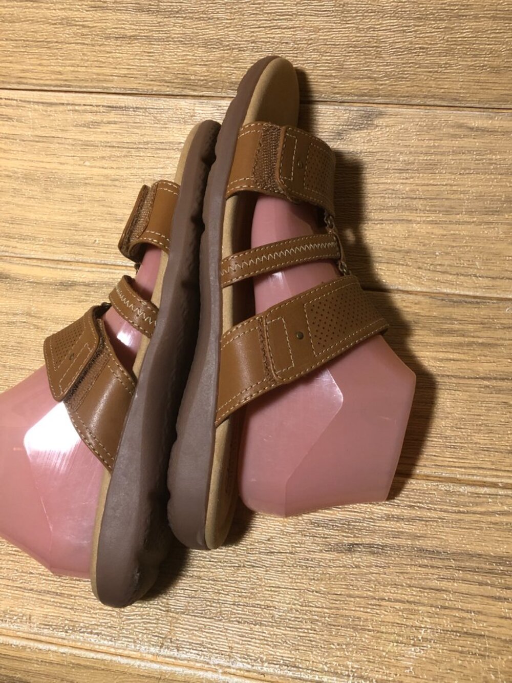 Clarks collection women brown slip on sandals, 11 - Picture 3 of 12